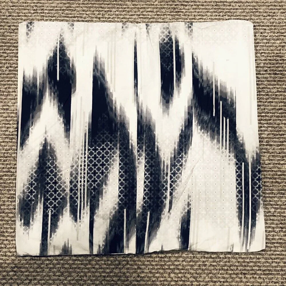 West Elm Set of 2 Navy Blue White Square Pillowcase 26” x 26” Pillow cover Dye